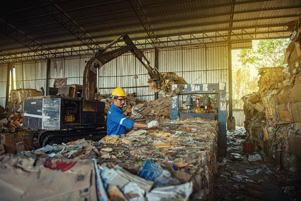 Industrial scrap recycling process
